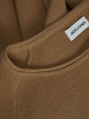 Jack & Jones:JACK&JONES ESSENTIALS JJEHILL KNIT CREW NECK NOOS Rubber/Twisted | Freewear JJEHILL KNIT CREW NECK NOOS - www.freewear.nl - Freewear