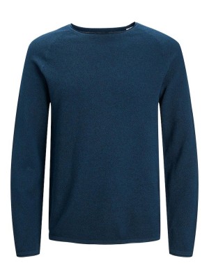 Jack & Jones:JACK&JONES ESSENTIALS JJEHILL KNIT CREW NECK NOOS Sailor Blue/Twist | Freewear JJEHILL KNIT CREW NECK NOOS - www.freewear.nl - Freewear