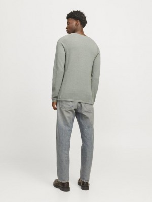 Jack & Jones:JACK&JONES ESSENTIALS JJEHILL KNIT CREW NECK NOOS Iceberg Green/Twist | Freewear JJEHILL KNIT CREW NECK NOOS - www.freewear.nl - Freewear
