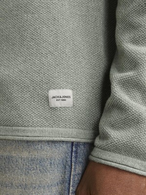 Jack & Jones:JACK&JONES ESSENTIALS JJEHILL KNIT CREW NECK NOOS Iceberg Green/Twist | Freewear JJEHILL KNIT CREW NECK NOOS - www.freewear.nl - Freewear