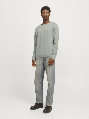 Jack & Jones:JACK&JONES ESSENTIALS JJEHILL KNIT CREW NECK NOOS Iceberg Green/Twist | Freewear JJEHILL KNIT CREW NECK NOOS - www.freewear.nl - Freewear
