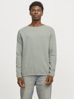 Jack & Jones:JACK&JONES ESSENTIALS JJEHILL KNIT CREW NECK NOOS Iceberg Green/Twist | Freewear JJEHILL KNIT CREW NECK NOOS - www.freewear.nl - Freewear