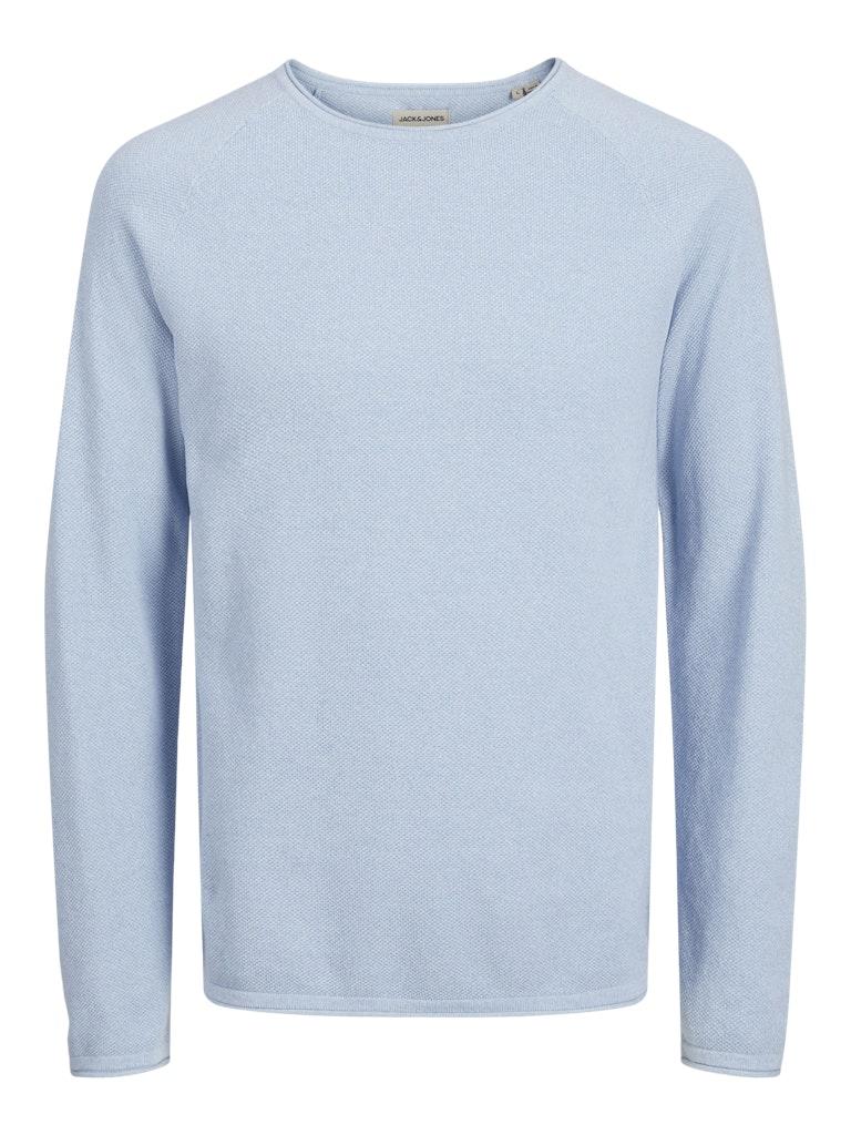 Jack & Jones Trui Jjehill Knit Crew Neck Noos 12157321 Cashmere Blue/twist Mannen Maat - S