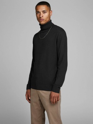 Jack & Jones:JACK&JONES ESSENTIALS JJEEMIL KNIT ROLL NECK NOOS Black | Freewear JJEEMIL KNIT ROLL NECK NOOS - www.freewear.nl - Freewear