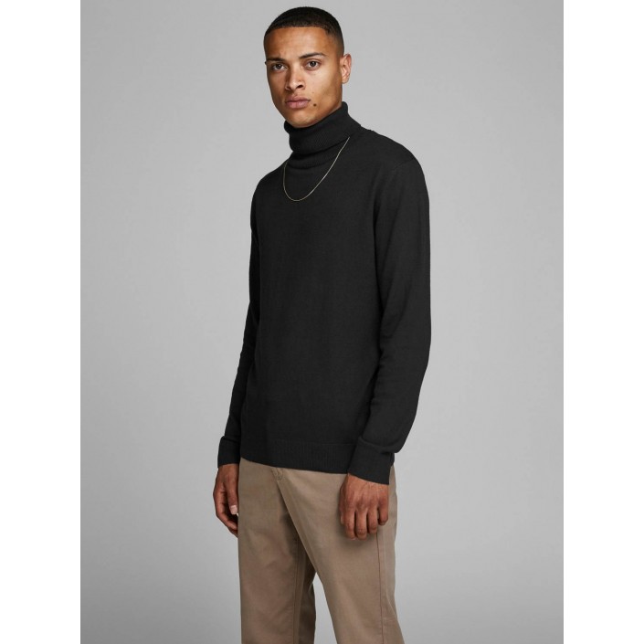 Jack & Jones:JACK&JONES ESSENTIALS JJEEMIL KNIT ROLL NECK NOOS Black | Freewear JJEEMIL KNIT ROLL NECK NOOS - www.freewear.nl - Freewear