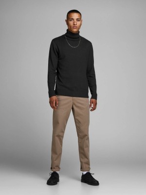 Jack & Jones:JACK&JONES ESSENTIALS JJEEMIL KNIT ROLL NECK NOOS Black | Freewear JJEEMIL KNIT ROLL NECK NOOS - www.freewear.nl - Freewear