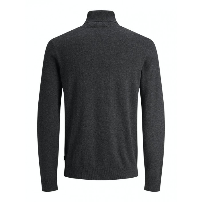 Jack & Jones:JACK&JONES ESSENTIALS JJEEMIL KNIT ROLL NECK NOOS Dark Grey Melange | Freewear JJEEMIL KNIT ROLL NECK NOOS - www.freewear.nl - Freewear