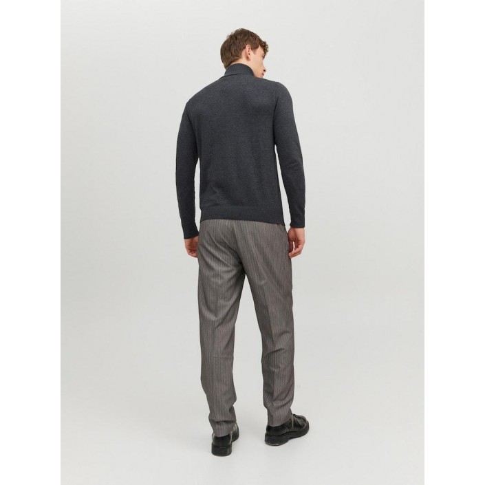 Jack & Jones:JACK&JONES ESSENTIALS JJEEMIL KNIT ROLL NECK NOOS Dark Grey Melange | Freewear JJEEMIL KNIT ROLL NECK NOOS - www.freewear.nl - Freewear