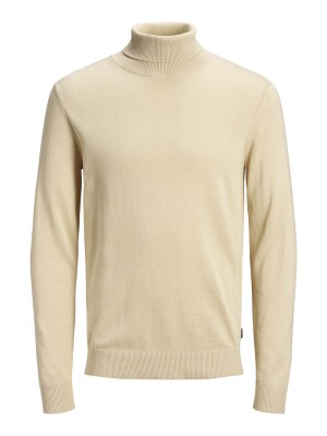 Jack & Jones:JACK&JONES ESSENTIALS JJEEMIL KNIT ROLL NECK NOOS Oatmeal/Melange | Freewear JJEEMIL KNIT ROLL NECK NOOS - www.freewear.nl - Freewear