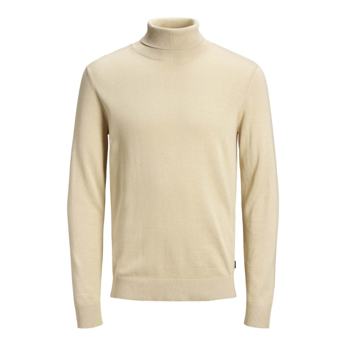 Jack & Jones:JACK&JONES ESSENTIALS JJEEMIL KNIT ROLL NECK NOOS Oatmeal/Melange | Freewear JJEEMIL KNIT ROLL NECK NOOS - www.freewear.nl - Freewear