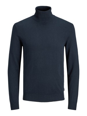 Jack & Jones:JACK&JONES ESSENTIALS JJEEMIL KNIT ROLL NECK NOOS Navy Blazer | Freewear JJEEMIL KNIT ROLL NECK NOOS - www.freewear.nl - Freewear