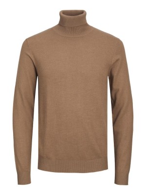 Jack & Jones:JACK&JONES ESSENTIALS JJEEMIL KNIT ROLL NECK NOOS Otter | Freewear JJEEMIL KNIT ROLL NECK NOOS - www.freewear.nl - Freewear