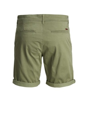 JACK&JONES INTELLIGENCE JJIBOWIE JJSHORTS SOLID SA STS Deep Lichen Green | Freewear JJIBOWIE JJSHORTS SOLID SA STS - www.freewear.nl - Freewear