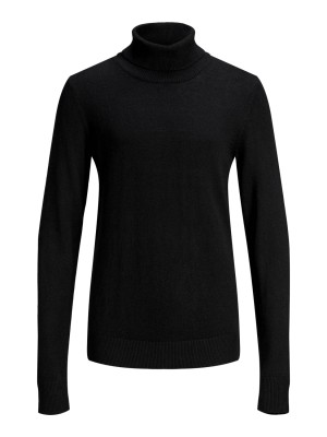 jack en jones boys JJEEMIL KNIT ROLL NECK STS JR Black | Freewear JJEEMIL KNIT ROLL NECK STS JR - www.freewear.nl - Freewear