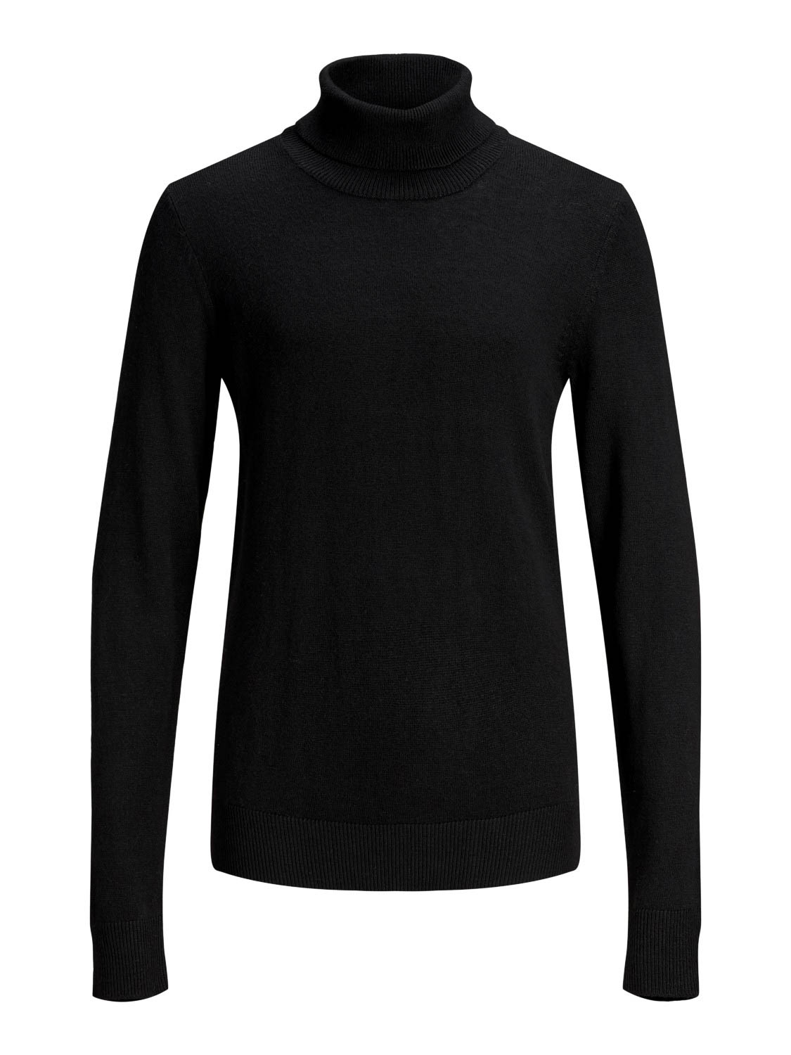 JACK & JONES JUNIOR JJEEMIL KNIT ROLL NECK JNR Jongens Trui - Black - Maat 152