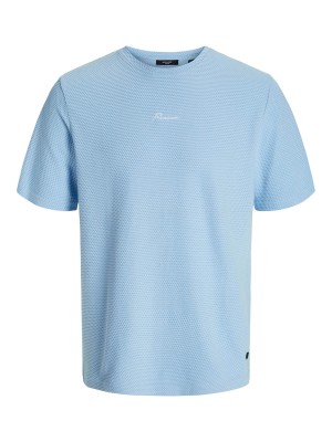 JACK%JONES PREMIUM JPRBLAFRANCO SS TEE CREW NECK LN Chambray Blue | Freewear JPRBLAFRANCO SS TEE CREW NECK LN - www.freewear.nl - Freewear