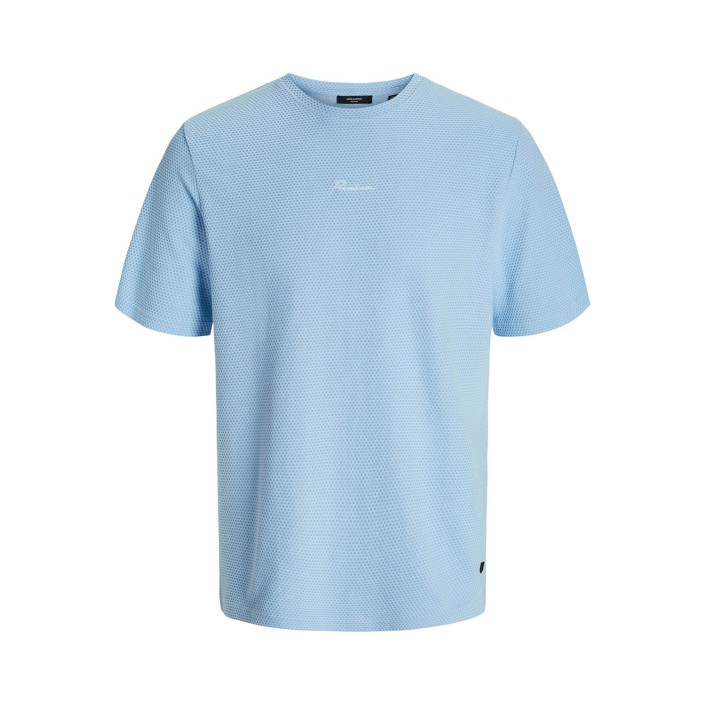JACK%JONES PREMIUM JPRBLAFRANCO SS TEE CREW NECK LN Chambray Blue | Freewear JPRBLAFRANCO SS TEE CREW NECK LN - www.freewear.nl - Freewear