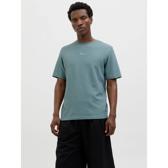 JACK%JONES PREMIUM JPRBLAFRANCO SS TEE CREW NECK LN Stormy Sea | Freewear JPRBLAFRANCO SS TEE CREW NECK LN - www.freewear.nl - Freewear