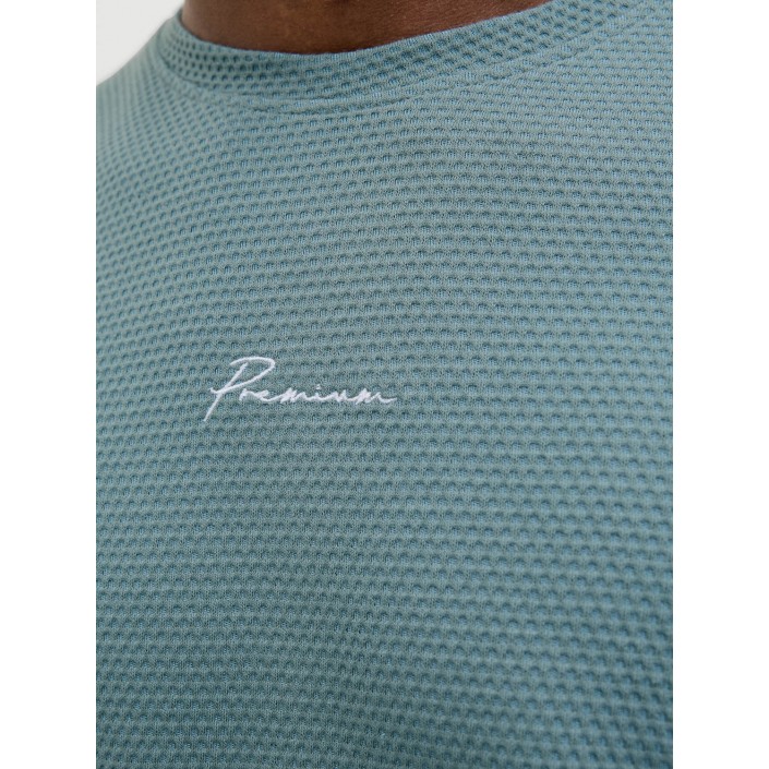 JACK%JONES PREMIUM JPRBLAFRANCO SS TEE CREW NECK LN Stormy Sea | Freewear JPRBLAFRANCO SS TEE CREW NECK LN - www.freewear.nl - Freewear
