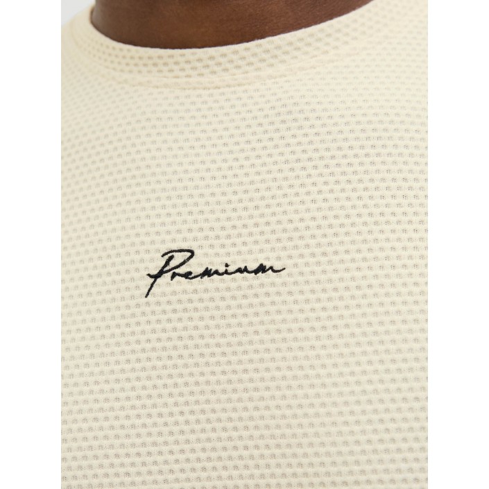 JACK%JONES PREMIUM JPRBLAFRANCO SS TEE CREW NECK LN Cloud Cream | Freewear JPRBLAFRANCO SS TEE CREW NECK LN - www.freewear.nl - Freewear
