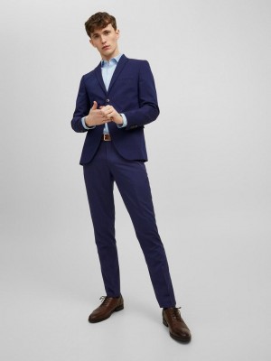 JACK%JONES PREMIUM JPRFRANCO BLAZER NOOS Medieval Blue/SUPER SLIM FIT | Freewear JPRFRANCO BLAZER NOOS - www.freewear.nl - Freewear