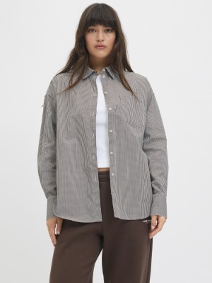 JACK&JONES ORIGINALS JXJAMIE LS RELAXED POPLIN SHIRT WVN: Bracken/White | Freewear JXJAMIE LS RELAXED POPLIN SHIRT WVN: - www.freewear.nl - Freewear