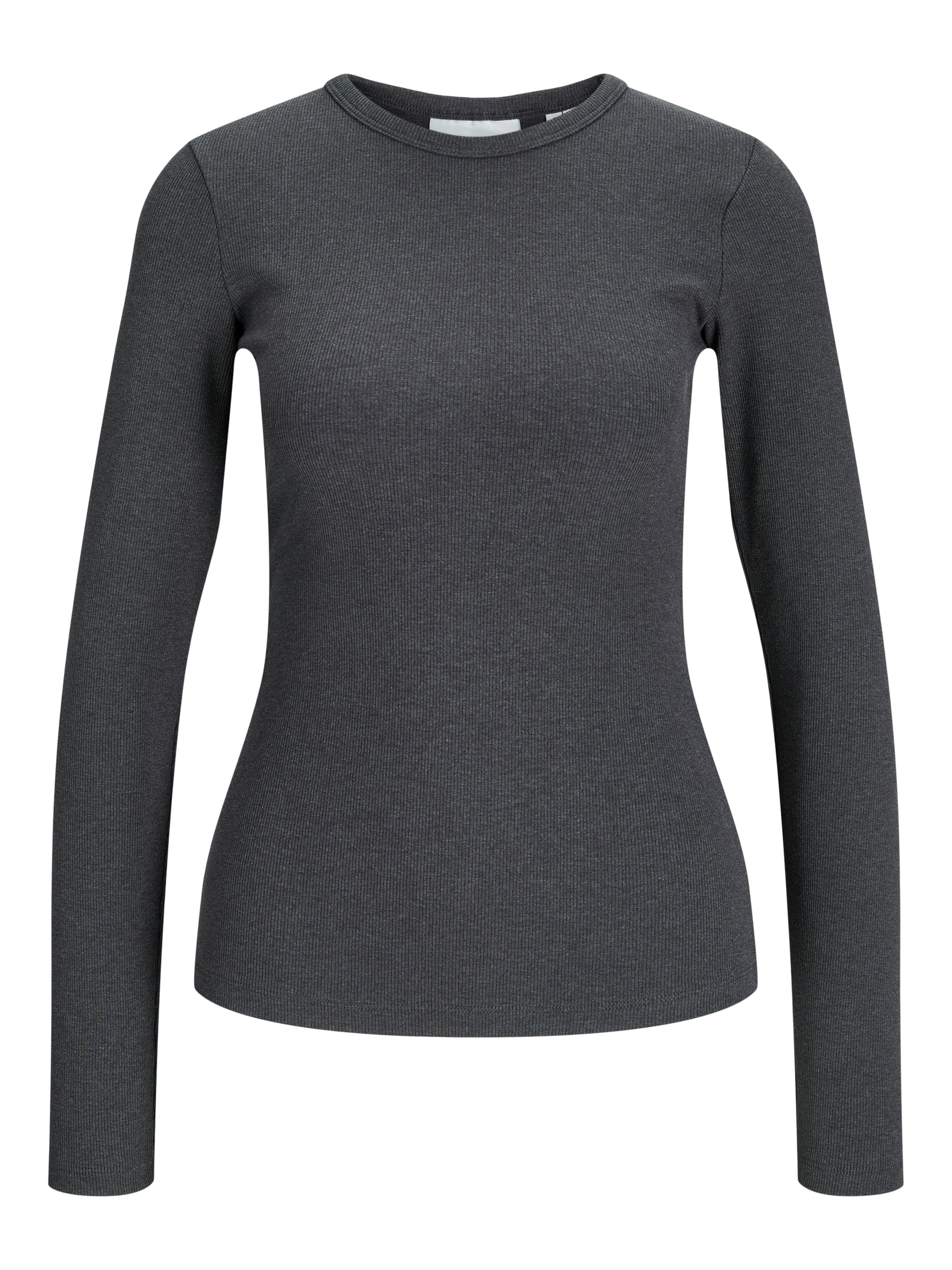 Jack and Jones Jxfreya Str Ls Rib Tee Jrs Noos