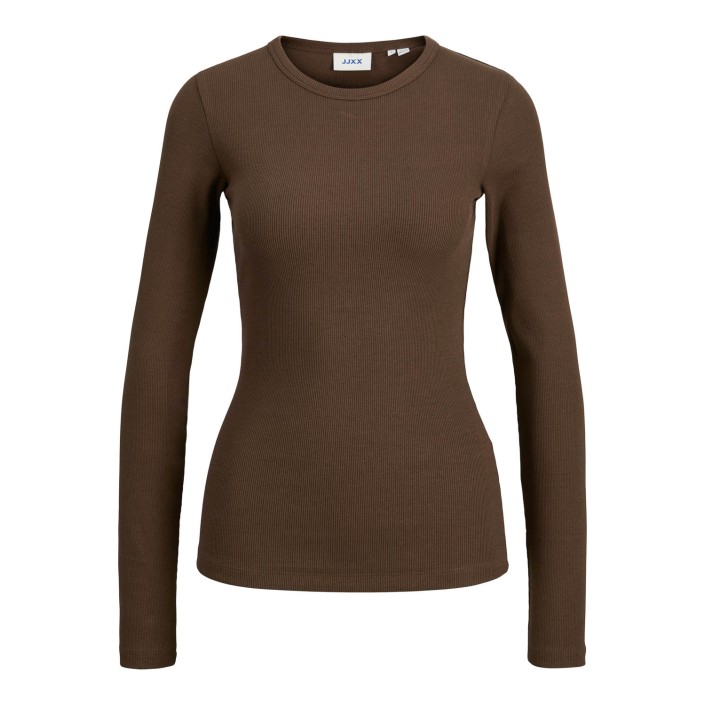 JACK&JONES ORIGINALS JXFREYA STR LS RIB TEE JRS NOOS Bracken | Freewear JXFREYA STR LS RIB TEE JRS NOOS - www.freewear.nl - Freewear