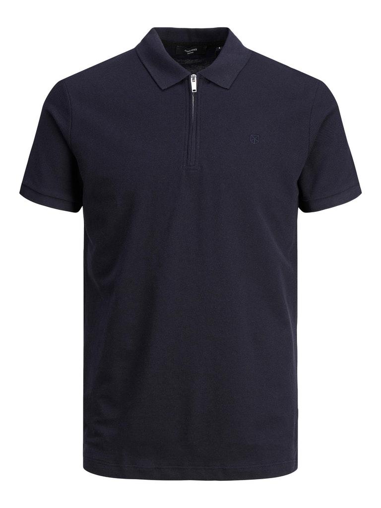 Jack and Jones Jprblastructure Zip Ss Polo Sn