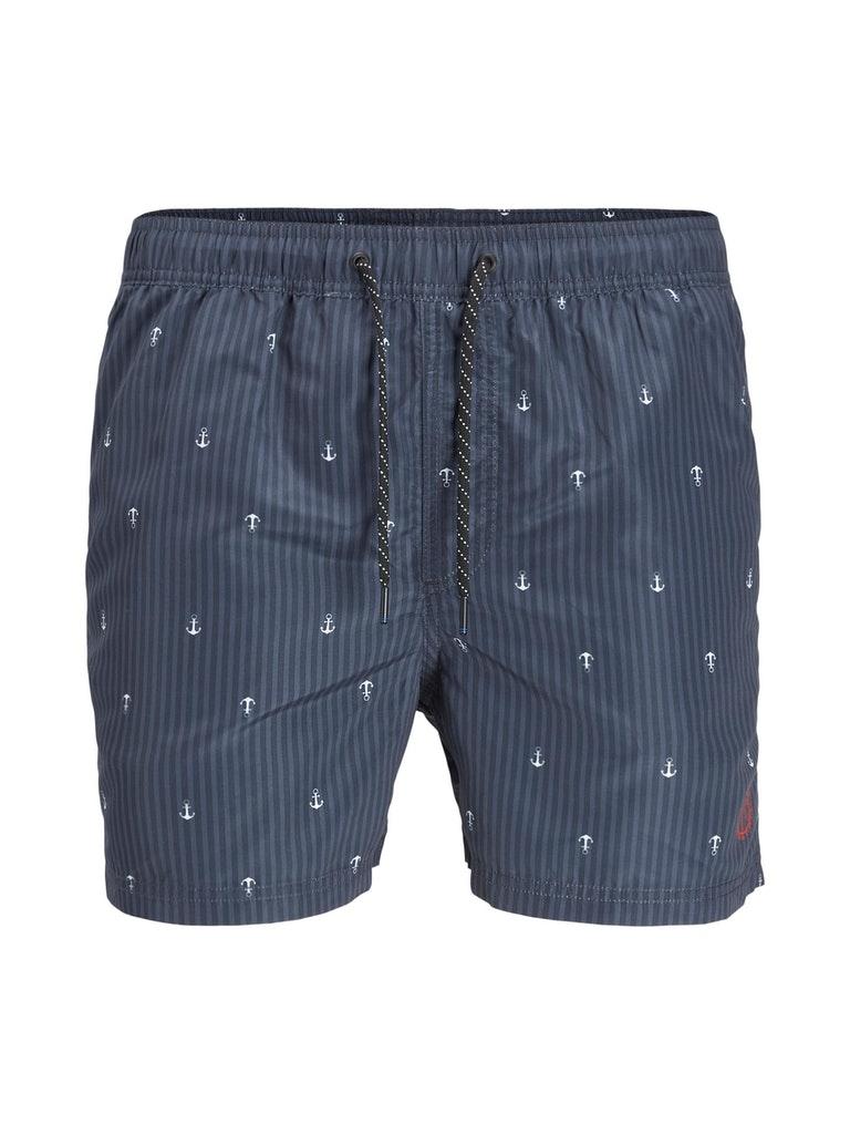 Jack & Jones mini ankers stripe zwemshort blauw - M
