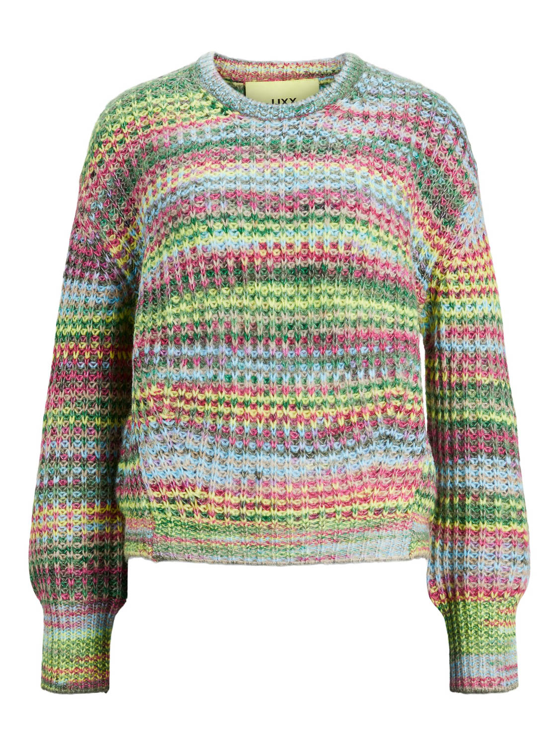Space Dye Crew Neck Gebreid - Limeade Jack & Jones , Groen , Dames