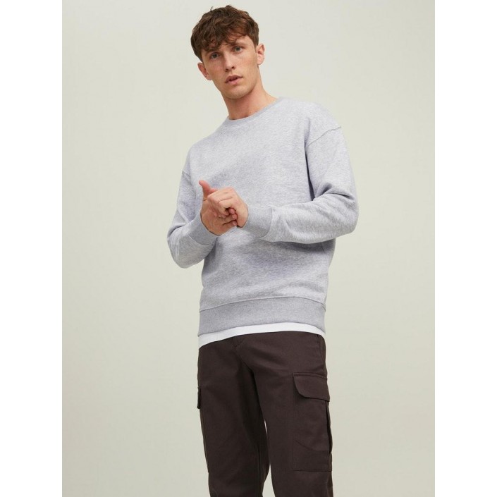 Jack & Jones:JACK&JONES ESSENTIALS JJESTAR BASIC SWEAT CREW NECK NOOS Light Grey Melange | Freewear JJESTAR BASIC SWEAT CREW NECK NOOS - www.freewear.nl - Freewear