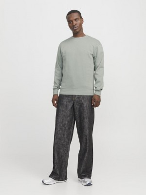 Jack & Jones:JACK&JONES ESSENTIALS JJESTAR BASIC SWEAT CREW NECK NOOS Iceberg Green | Freewear JJESTAR BASIC SWEAT CREW NECK NOOS - www.freewear.nl - Freewear