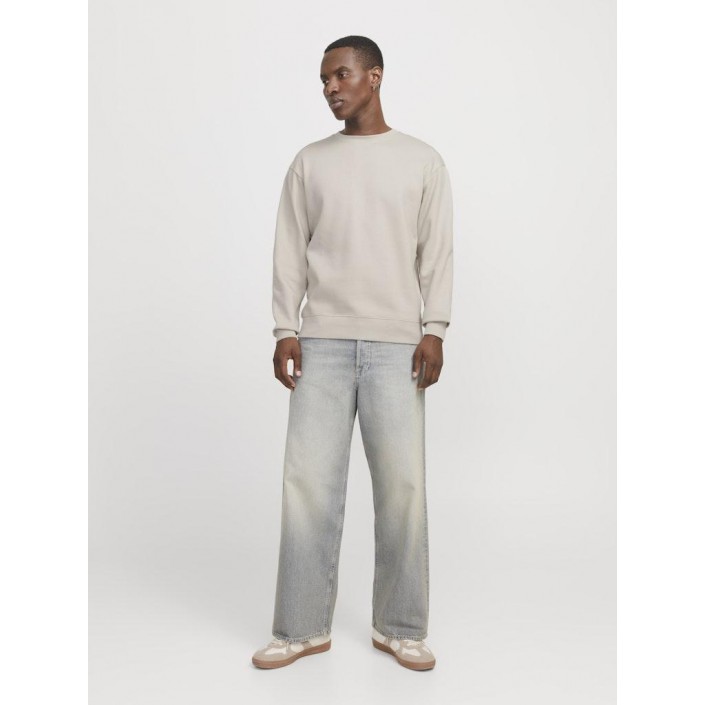 Jack & Jones:JACK&JONES ESSENTIALS JJESTAR BASIC SWEAT CREW NECK NOOS Moonbeam | Freewear JJESTAR BASIC SWEAT CREW NECK NOOS - www.freewear.nl - Freewear