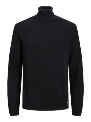 Jack & Jones:JACK&JONES ESSENTIALS JJEHILL KNIT ROLL NECK NOOS Black | Freewear JJEHILL KNIT ROLL NECK NOOS - www.freewear.nl - Freewear