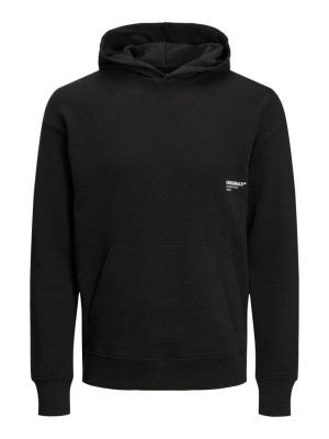 JACK&JONES ORIGINALS JORCLEAN SWEAT HOOD SN Black | Freewear JORCLEAN SWEAT HOOD SN - www.freewear.nl - Freewear