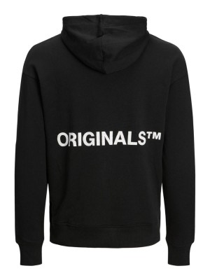 JACK&JONES ORIGINALS JORCLEAN SWEAT HOOD SN Black | Freewear JORCLEAN SWEAT HOOD SN - www.freewear.nl - Freewear