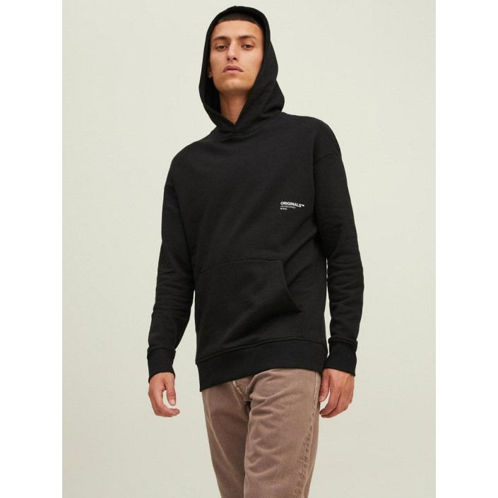 JACK&JONES ORIGINALS JORCLEAN SWEAT HOOD SN Black | Freewear JORCLEAN SWEAT HOOD SN - www.freewear.nl - Freewear