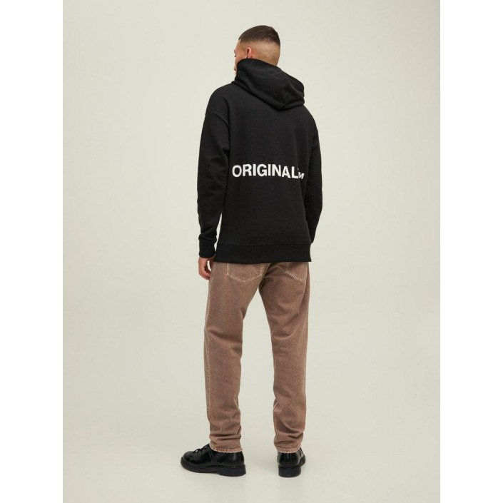 JACK&JONES ORIGINALS JORCLEAN SWEAT HOOD SN Black | Freewear JORCLEAN SWEAT HOOD SN - www.freewear.nl - Freewear