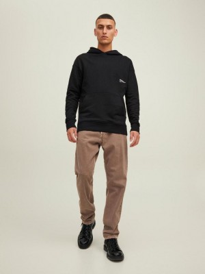 JACK&JONES ORIGINALS JORCLEAN SWEAT HOOD SN Black | Freewear JORCLEAN SWEAT HOOD SN - www.freewear.nl - Freewear