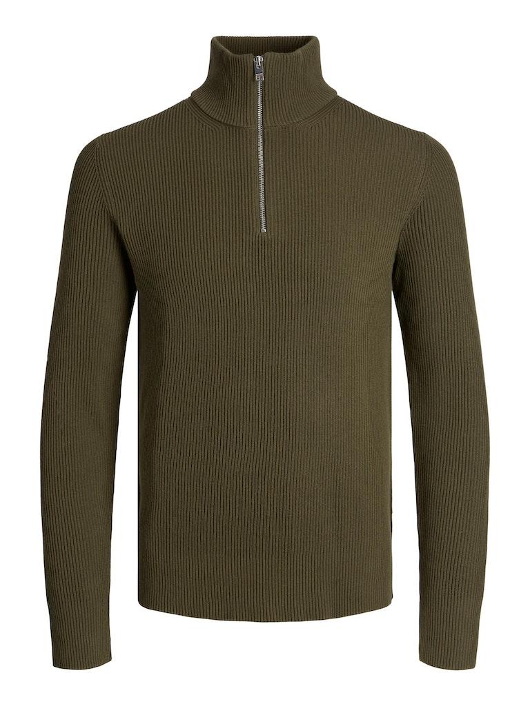 Jack & Jones Trui Jprccperfect Knit Half Zip Sn 12216768 Grape Leaf Mannen Maat - XXL