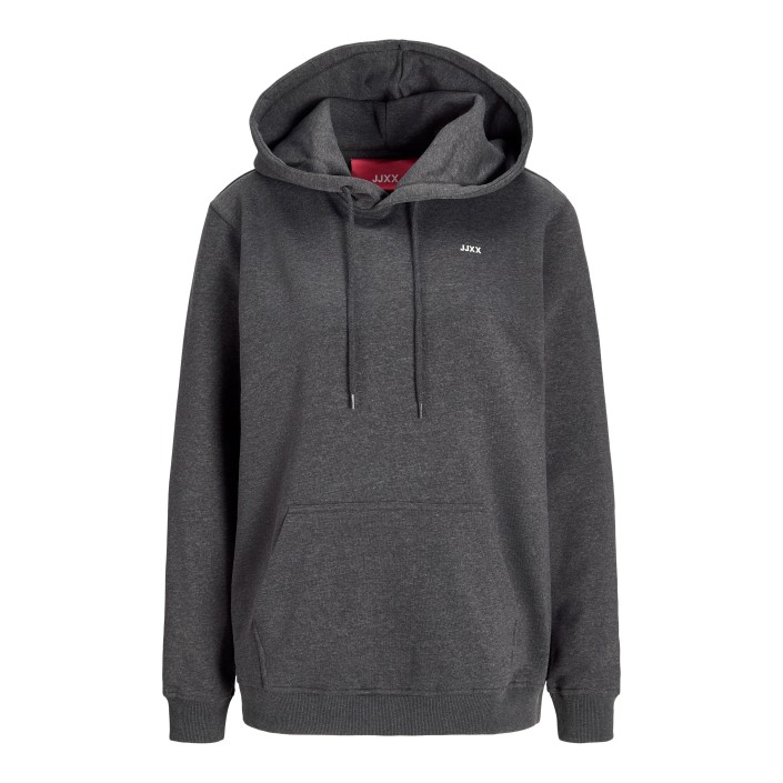JACK&JONES ORIGINALS JXABBIE RLX LS EVERY HOOD SWT NOOS Dark Grey Melange/WHITE JJXX LOG | Freewear JXABBIE RLX LS EVERY HOOD SWT NOOS - www.freewear.nl - Freewear
