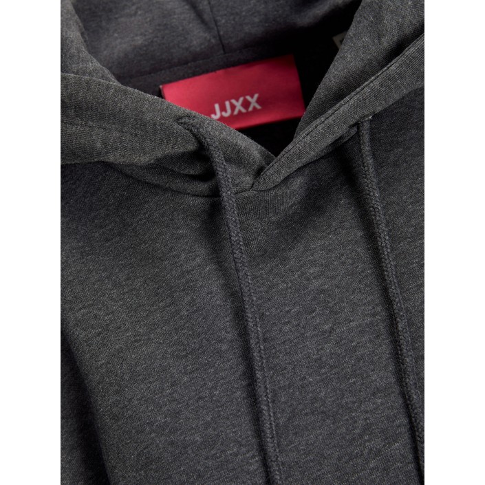 JACK&JONES ORIGINALS JXABBIE RLX LS EVERY HOOD SWT NOOS Dark Grey Melange/WHITE JJXX LOG | Freewear JXABBIE RLX LS EVERY HOOD SWT NOOS - www.freewear.nl - Freewear