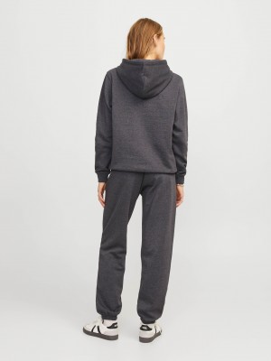 JACK&JONES ORIGINALS JXABBIE RLX LS EVERY HOOD SWT NOOS Dark Grey Melange/WHITE JJXX LOG | Freewear JXABBIE RLX LS EVERY HOOD SWT NOOS - www.freewear.nl - Freewear