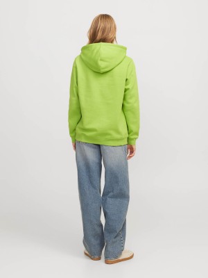 JACK&JONES ORIGINALS JXABBIE RLX LS EVERY HOOD SWT NOOS Parrot Green/BRIGHT WHITE JJXX L | Freewear JXABBIE RLX LS EVERY HOOD SWT NOOS - www.freewear.nl - Freewear