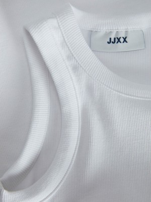 JACK&JONES ORIGINALS JXFOREST STR SL RIB TOP JRS NOOS Bright White | Freewear JXFOREST STR SL RIB TOP JRS NOOS - www.freewear.nl - Freewear
