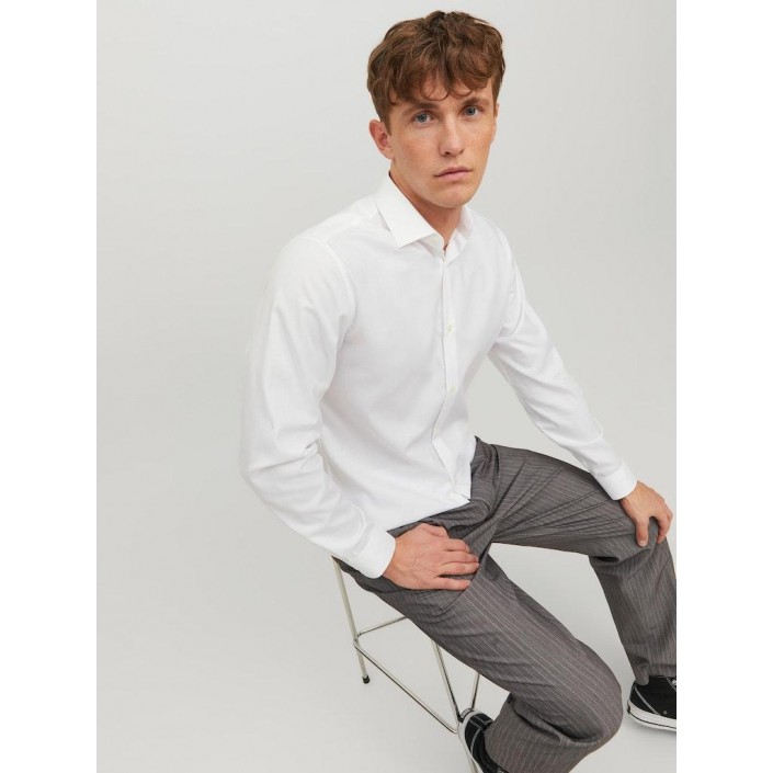 Jack & Jones:JACK&JONES ESSENTIALS JPRBLAPARKER SHIRT L/S NOOS White/SLIM FIT | Freewear JPRBLAPARKER SHIRT L/S NOOS - www.freewear.nl - Freewear