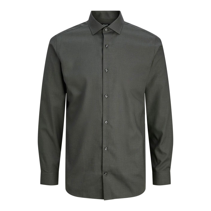 Jack & Jones:JACK&JONES ESSENTIALS JPRBLAPARKER SHIRT L/S NOOS Dark Grey Melange/SLIM FIT | Freewear JPRBLAPARKER SHIRT L/S NOOS - www.freewear.nl - Freewear