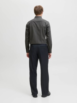 Jack & Jones:JACK&JONES ESSENTIALS JPRBLAPARKER SHIRT L/S NOOS Dark Grey Melange/SLIM FIT | Freewear JPRBLAPARKER SHIRT L/S NOOS - www.freewear.nl - Freewear