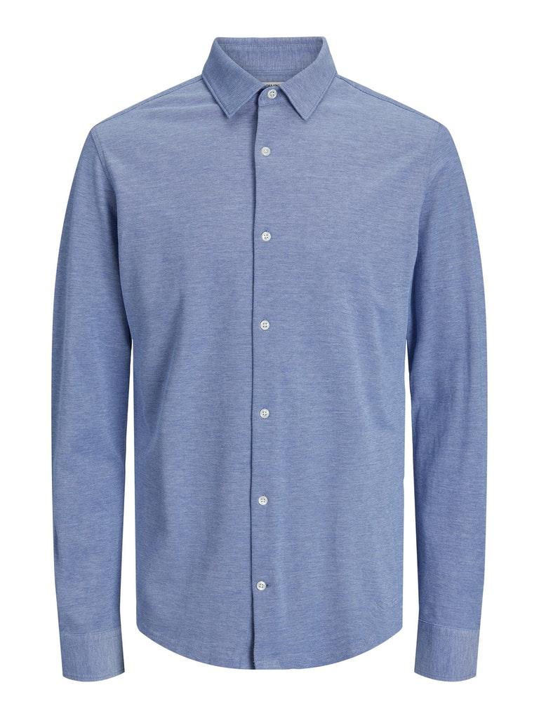JACK&JONES JPRBLAARON PIQUE SHIRT L/S Heren Overhemd - Maat XXL